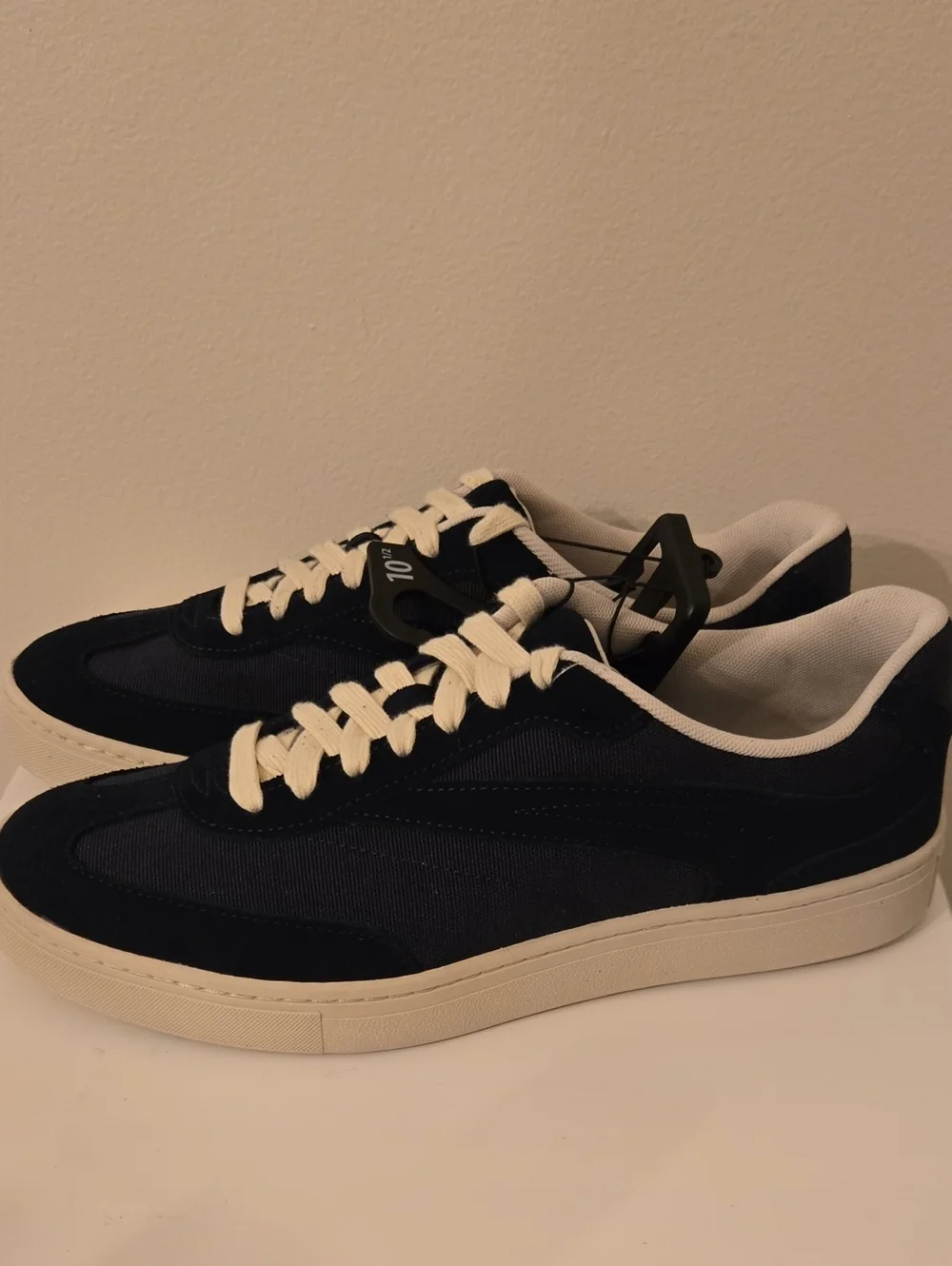 Men's Navy and Cream Casual Sneakers